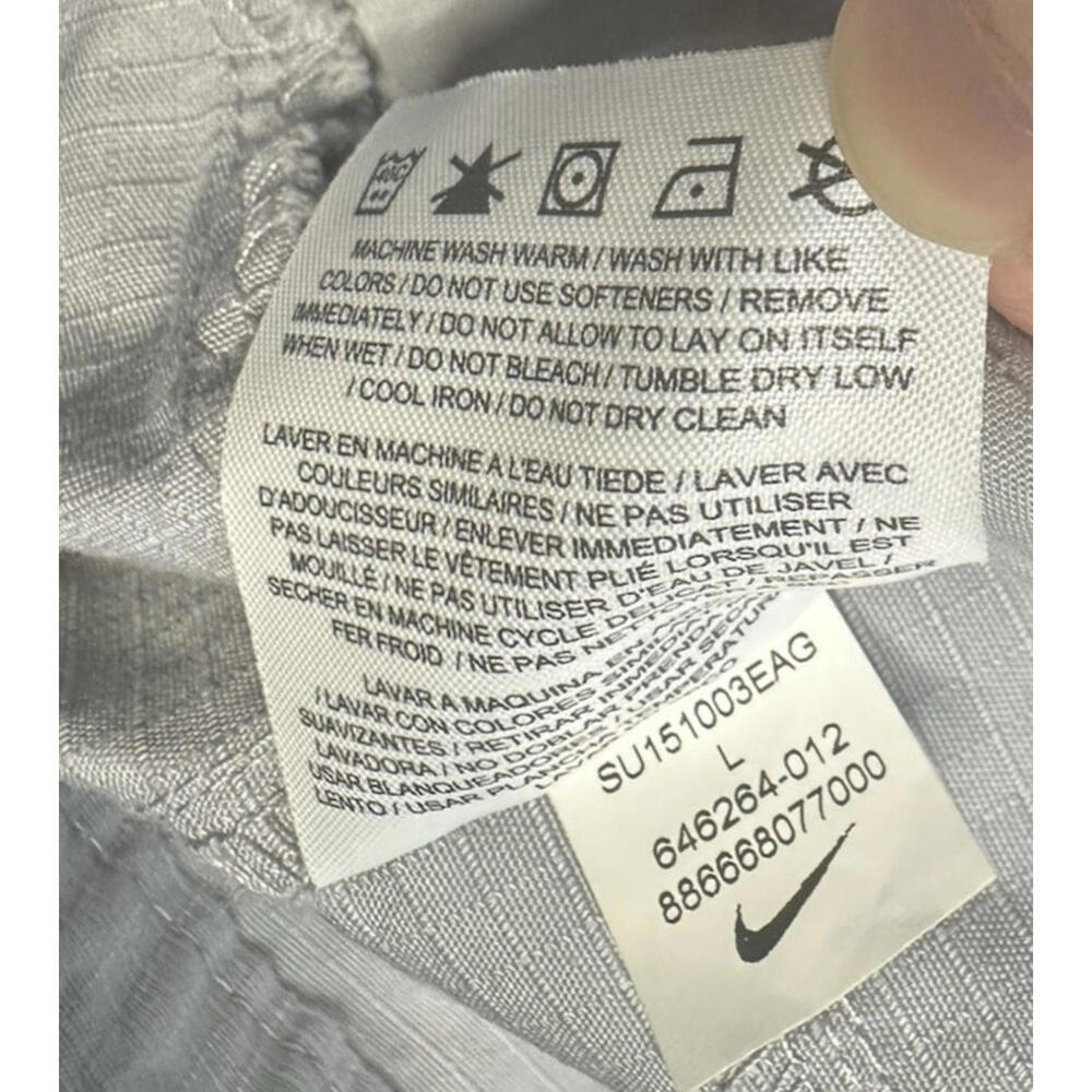 Nike Air‎ Shorts Ripstop Woven Basketball Cargo Baggy Zip Pocket Gray - Picture 7 of 7